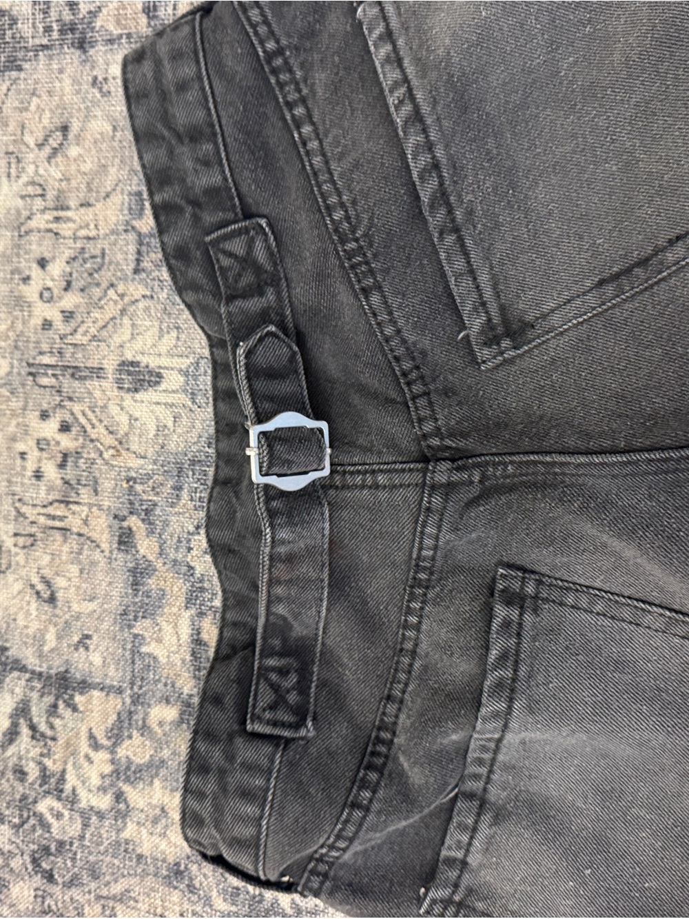 S.O.N.G High-Waist Relaxed Black Denim Barrel Jeans - Size 29 - Picture 6 of 11